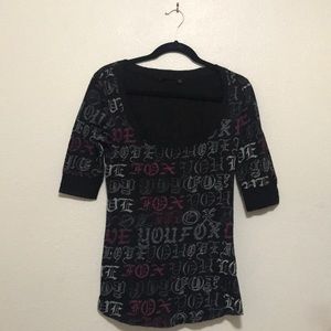 Fox Riding Co. Slim Fit Scoop Neck Top.